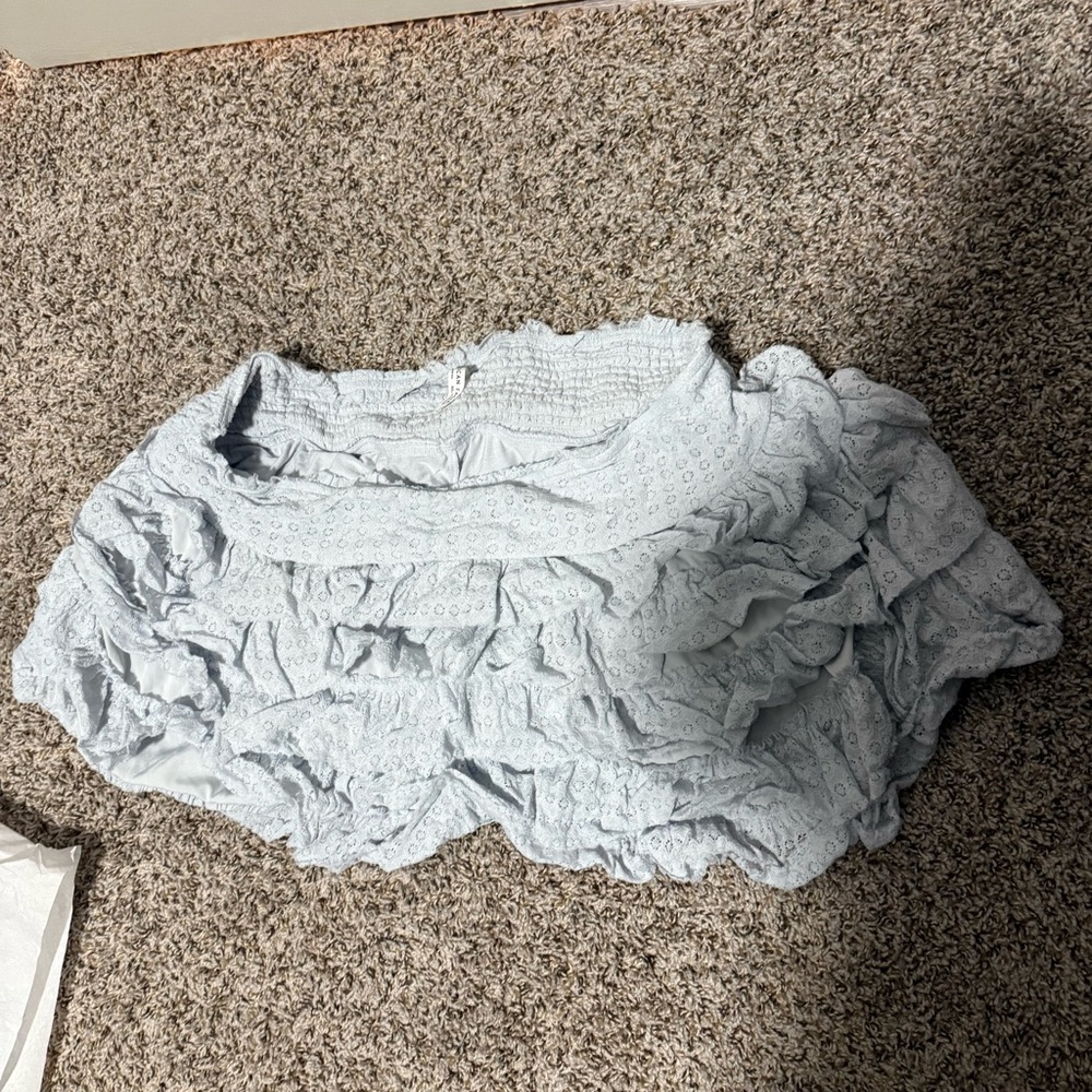 American Eagle Outfitters Sky Blue Lace Skirt